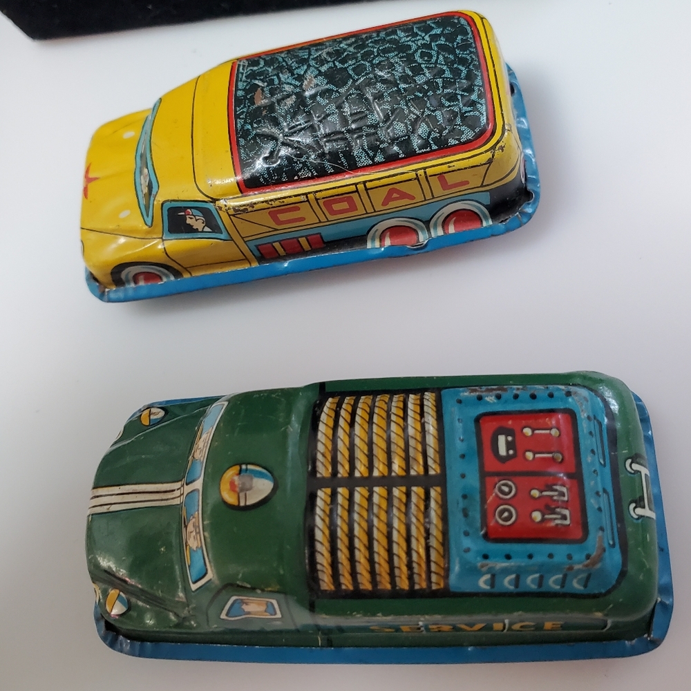 Vintage Japanese Post war tin litho friction toys